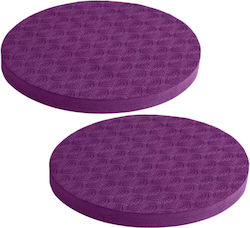 Set of 2 Protective Knee & Wrist Yoga Support Pads Purple
