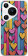 Valentine's Day Wooden Love Huawei Pura 70 Pro Flexible TPU Transparent Silicone Case