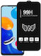 Redmi Note 11 5G Hochwertige Aluminium Großbogen Vollbild Panzerglasfolie