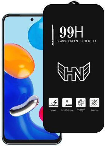 Redmi Note 11 5G Hochwertige Aluminium Großbogen Vollbild Panzerglasfolie