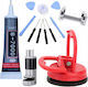 Rosfix LCD-Schraubstock-Set + GSM 10in1 Werkzeugset + B7000 Kleber + 55mm LCD-Saugnapf