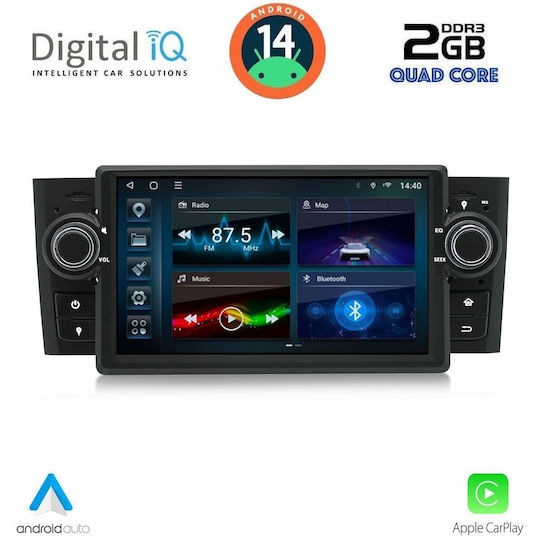 Ηχοσύστημα Αυτοκινήτου για Fiat Grande Punto 2005-2012 (Bluetooth/USB/AUX/WiFi/GPS/Apple-Carplay/Android-Auto) με Οθόνη Αφής 7"
