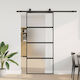 Sliding Door Hardware Set Black 90x205 Cm Tempe...