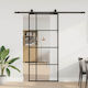 Schiebetürmechanismus Schwarz 90x205 Glas ESG S...