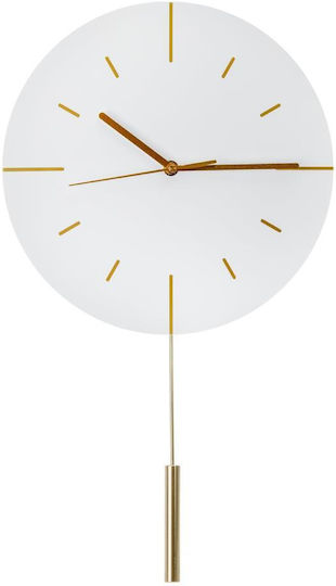 Platinet Wanduhr Mit Pendel Weiß Ø30cm