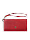 Large Leather Women's Wallet Classic with RFID Red