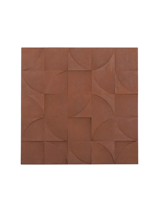 Πινακας Τετραγωνος Fb94524 Mdf Καφε Χρωμα 80x5 Πάχος X80υεκ