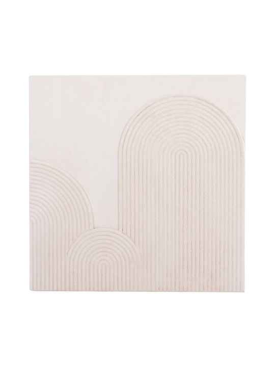 Square Painting Fb94517 MDF Off-White Color 80x4.5 Thickness X80cm