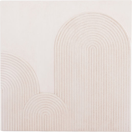 Square Painting Fb94517 MDF Off-White Color 80x4.5 Thickness X80cm