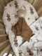 Velvet White Baby Cloth Nani Brown