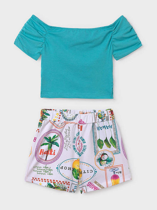 Mayoral Kids' Set with Shorts Summer 2pcs Agate