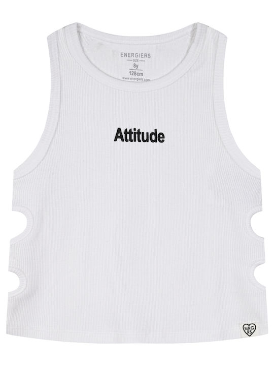 Energiers Kids Sleeveless White Blouse
