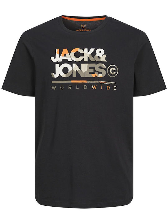 Jack & Jones Παιδικό T-shirt Black Wide