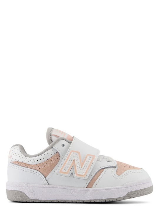 Nb 480 Classics Kinder Sneakers mit Klettverschluss Weiß