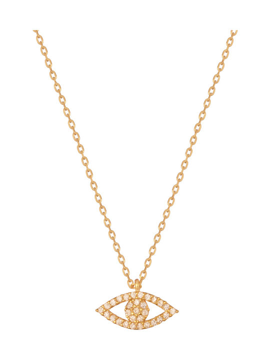 Jeweltude Колие Очи от Позлатено Сребърен