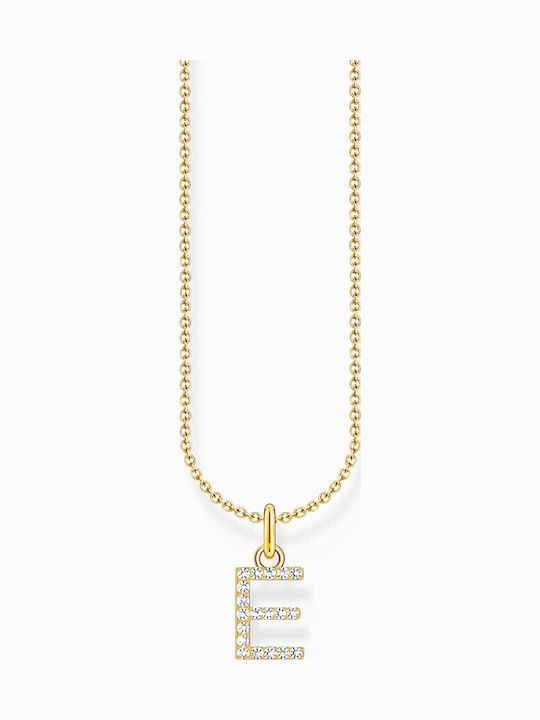 Thomas Sabo Charm Monogramm "Ε" Vergoldet mit Perlen