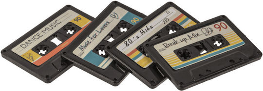 Μαγνητάκια Κασέτες Retro Cassettes Σετ 4 Τεμ
