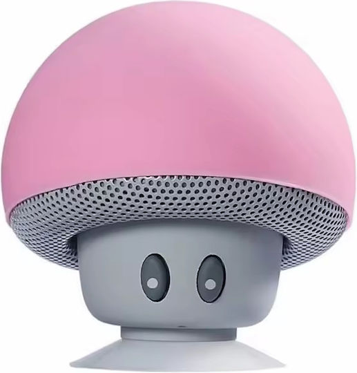 Mushroom shaped Ηχείο Bluetooth 3W με Διάρκεια Μπαταρίας έως 2.5 ώρες Ροζ
