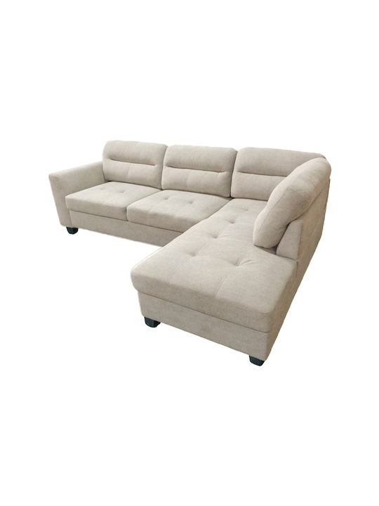 Camile Corner Couch with Left Corner Beige 270x174x95cm