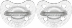 Chicco Physio Forma Orthodontic Silicone Pacifiers Soft Crystal for 16-36 Months 2 Pieces