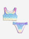Funky Kids Swimwear Bikini Lilac, Light Blue, Light Yellow, Pink