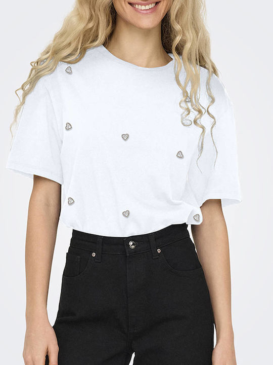 Only Γυναικείο T-shirt Bright White