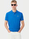Polo Herrenbluse Kurzarm Blau