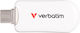 Verbatim 128GB USB 2.0 Stick με σύνδεση USB-C Λευκό