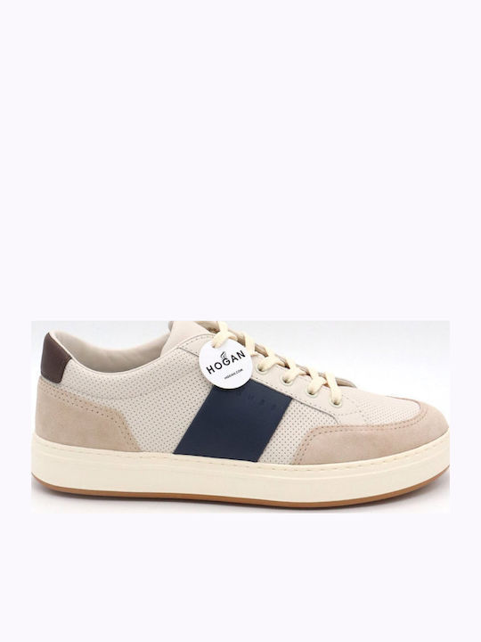 Hogan Allacciato Ανδρικά Sneakers Εκρου-μπλε