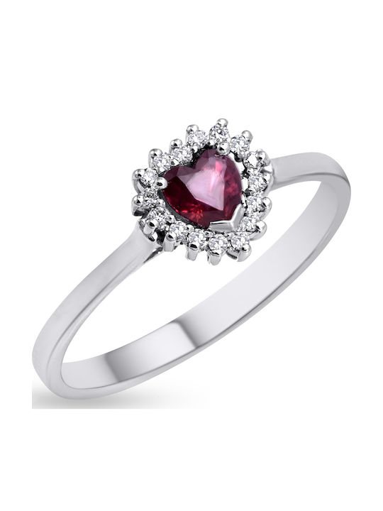 Fa Cad'oro Ring with Diamond made of White gold 18K