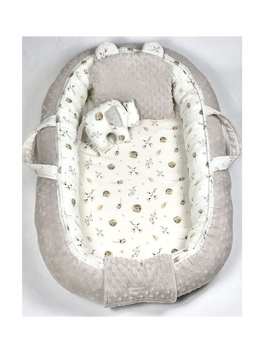Velvet White Baby Nestkissen Natural