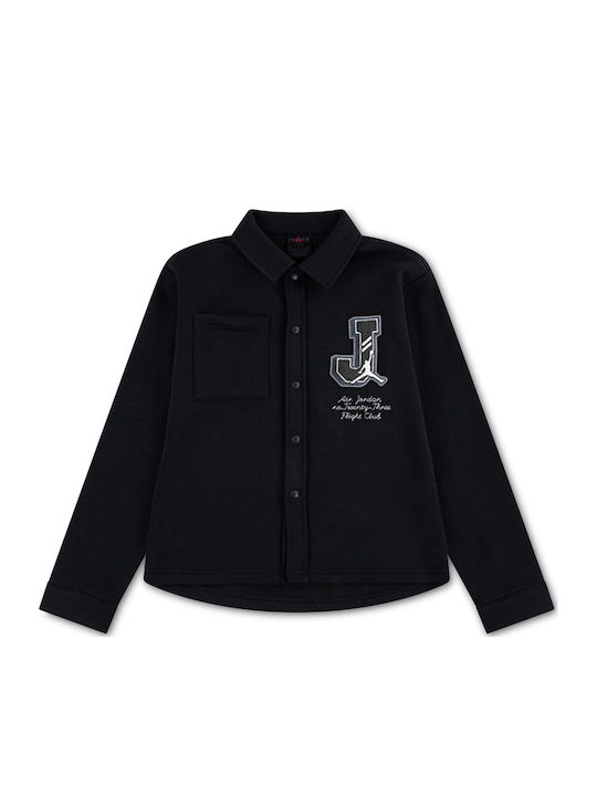 Jordan Kinder-Strickjacke Baumwoll-Schwarz Cour...