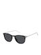 Polaroid Men's Sunglasses with Black Horn-Rimmed Frame and Grey Lens PLD4187/G 807/M9