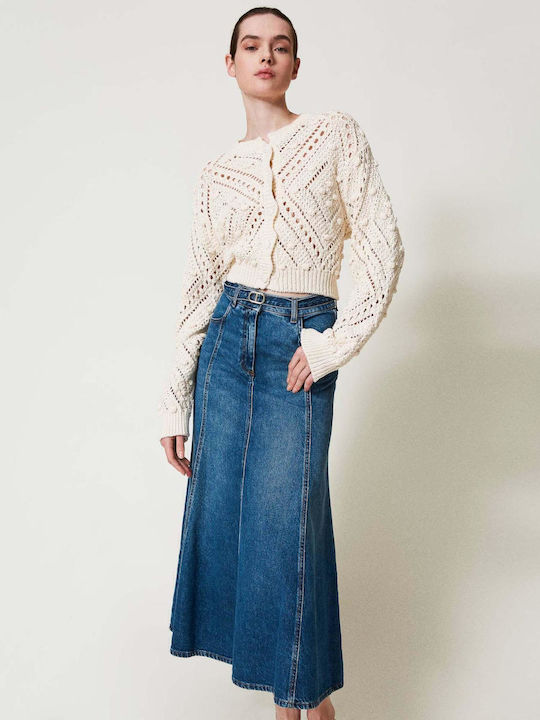 Дънково С висока талия Пола Denim