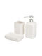 Ceramic Bathroom Accessory Set White