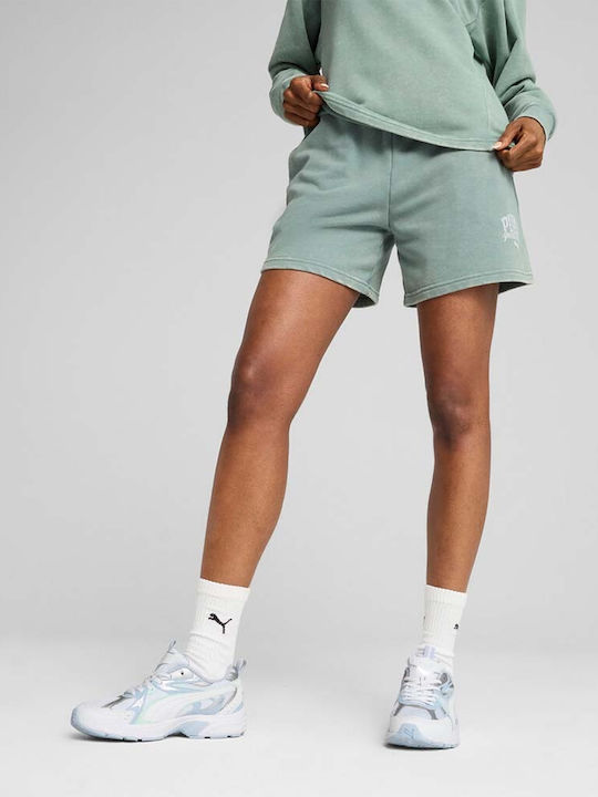 PUMA Γυναικείο Αθλητικό Σορτς πράσινο