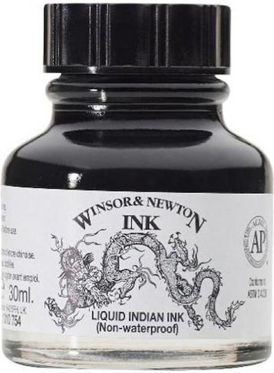 Winsor & Newton Ανταλλακτικό Μελάνι για Πένα Μαύρη Σινική Μελάνη Non Waterproof 30ml