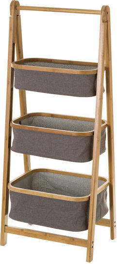 BigBuy Ραφιέρα Μπανιέρας Bamboo 45x34x109cm Γκρι