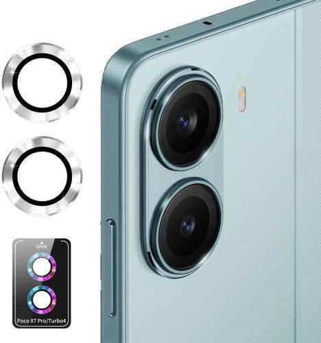 Enkay Hat-prince Camera Protection Tempered Glass Silver for the Xiaomi Poco X7 Pro, Redmi Turbo 4