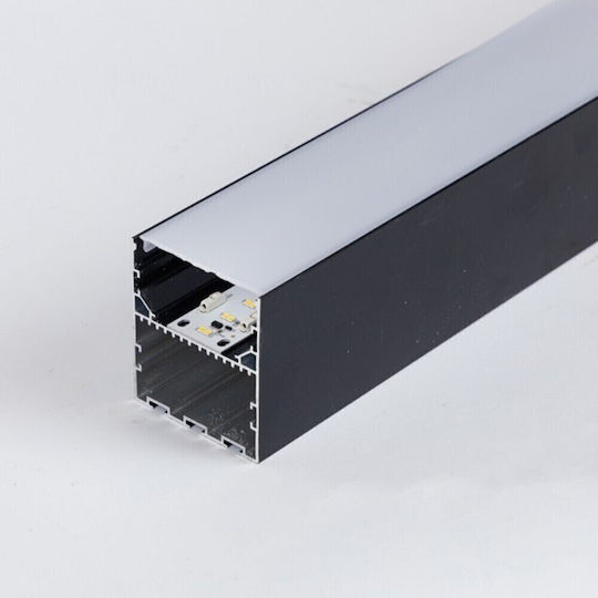 Eurolamp LED Γραμμικό Φωτιστικό Οροφής 57.2W Φυσικό Λευκό Μ80xΒ70εκ.