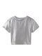 Kids Short-Sleeved Blouse Silver