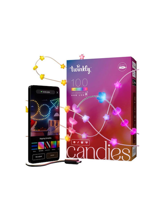 Twinkly Candies Smart Гирлянда За Осветление LED 6м с 100 Крушки Twinkly Candies Smart Гирлянда За Осветление LED 6м с 100 Крушки