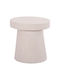 Round Side Table Wooden Ecru M48xP48xH49cm
