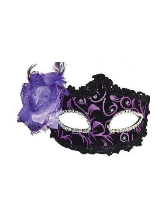 Carnival Mask Eyemask Flower Purple