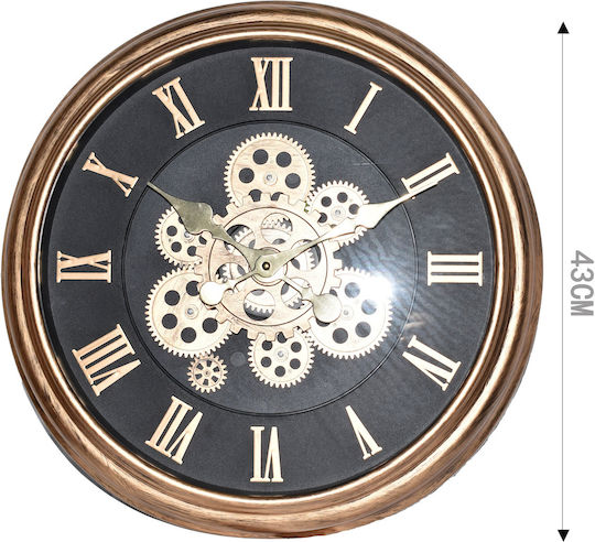 Tpster Wanduhr Schwarz Ø43cm