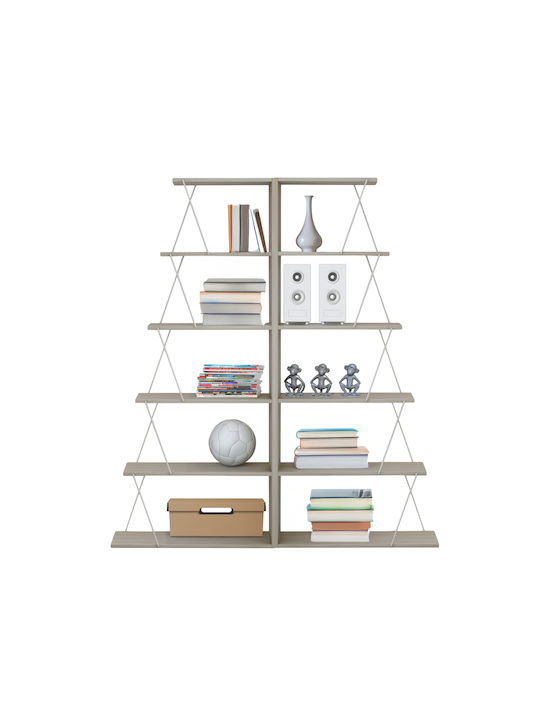 Bookcases Sonama-white 2pcs 65x24x146cm