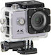 Action Camera 4K Ultra HD Underwater (with Case) with Screen and Wi-Fi Gray