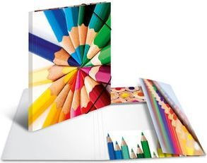Herma Folder with Rubber Band and Ears for Paper A4