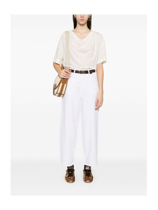 Pinko Estelle Egg Γυναικείο Jean Παντελόνι White