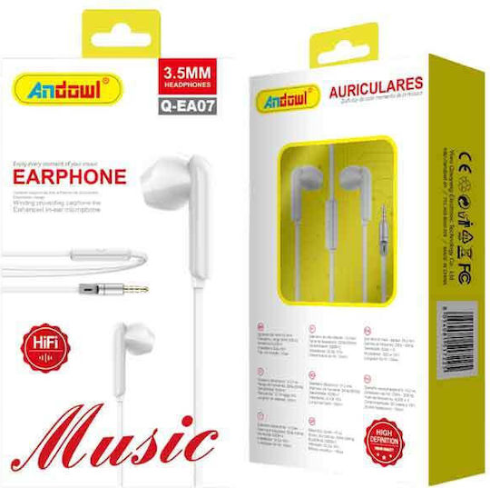Andowl Q-EA07 In-ear Handsfree Headphones with Connector 3.5mm